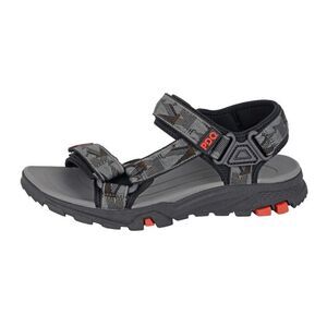PDQ Mens Logo Sandals / Gray/Black